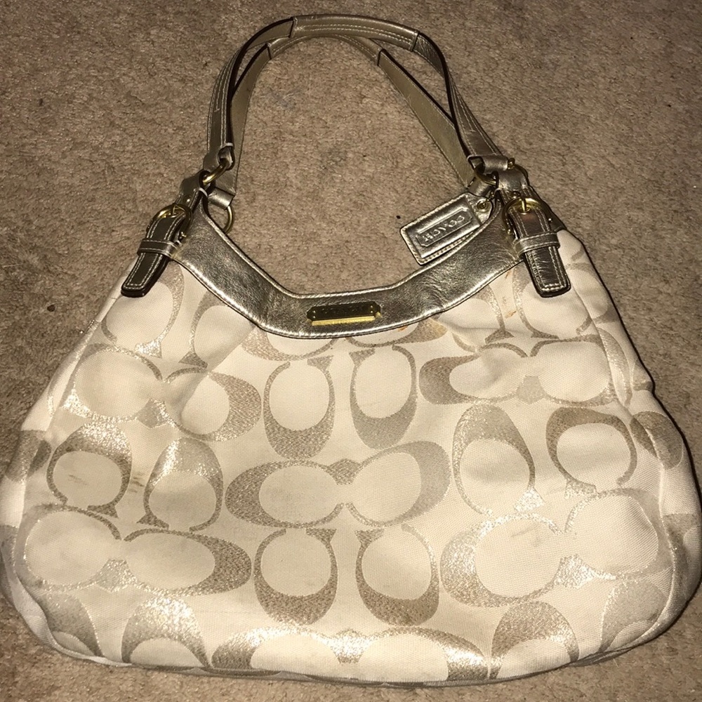 Coach Signature gold purse
